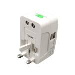 Adattatore da viaggio universale 2 prese USB bianco Melchioni - 28272 - 2