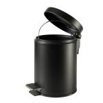 Pattumiera Premium con pedale e vaschetta 3 lt nero satinato - 20728 - 1