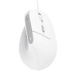 Mouse ergonomico Bayo II con filo bianco - 25397 - 8713439253979 - DMwebShop - 2