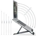 Supporto notebook regolabile ultrapiatto grigio scuro in alluminio - 30538 - 4