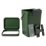 Pattumiera Gino per rifiuti organici 24 x 19 x 35,5 cm 12 lt verde bosco - 26234 - 1