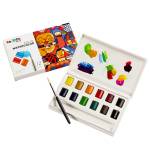 Pastiglia acquerello diametro 18 mm x 10 mm colori assortiti Plus - 22776 - 1