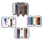 Astuccio Colors 3 zip 13 x 20 x 7,5 cm tessuto colori assortiti - 21774 - 7