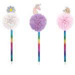 Penne a sfera Bright pom pom e paillette fantasie assortite Lebez - 25161 - 1