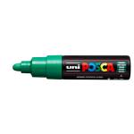 Marcatore a base d acqua Uni Posca PC7M punta tonda large 4,5,5 5 mm verde - 22299 - 1