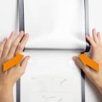 Cornice adesiva Duraframe Wallpaper A4,21 x 29,7 cm argento - 22645 - 2