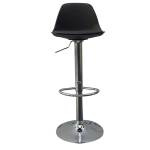 Sgabello Bobba PPLacciaio cromato 39x42x83,104 cm nero - 24806 - 1