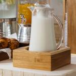 Supporto caraffa in bamboo 20x20x8 cm colore naturale - 24350 - 1