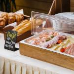 Set espositore buffet 53 x 32 cm acacia melamina naturale - 24348 - 1