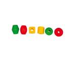 Perle in plastica 2 cm colori e forme assortiti bauletto 140 pezzi - 21346 - 4