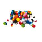 Pompon a strisce 10,35 mm colori assortiti DECO busta 100 pezzi - 21331 - 1
