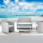 Salotto Valencia nero bianco set 4 elementi - 25045 - 1