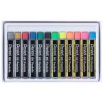 Pastelli a olio lunghezza 60 mm colori fluo e metal assortiti astuccio 12 pezzi - 22828 - 1