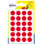 Etichetta adesiva tonda PSA - permanente - Ø 15 mm - rosso - blister 168 etichette - Avery - PSA15R - 5014702026362 - DMwebShop