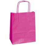 Shopper Twisted maniglie cordino 14 x 9 x 21 cm carta kraft magenta - 3357