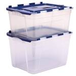 Contenitore multiuso 43 x 59 x 35 cm - 55 lt - PP - con coperchio a cerniera blu - trasparente - Fellowes - Bankers Box - 100135775 - 43859804887 - DMwebShop - 3