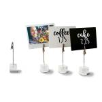 Porta tag a pinza in acrilico nero set 6 pezzi - 22671 - 1