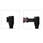 Colonnina segnapercorso nero con nastro nero 250 cm - 22753 - 1