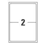 Etichette adesive coprenti BlockOut in carta permanenti 199,6 x 143,5 mm 25 fogli bianco - 21869 - 1