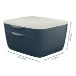 Cassettiera Cosy 2 scomparti grigio - 21720 - 2