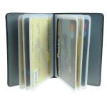 Portacard a libro 14 scomparti in PVC gommato - 23996 - 1