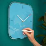 Orologio da parete Cosy silenzioso vetro blu - 25570 - 2