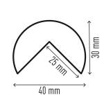 Profilo paracolpi angolare C25R giallo nero - 29047 - 1