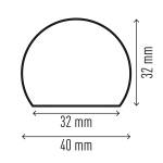 Profilo paracolpi S32R per superfici giallo nero - 29044 - 3