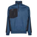 Felpa mezza zip Leeds taglia XL blu - 3795