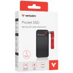 SSD Portatile Pocket USB 3,2 GEN 2,1TB nero rosso - 30057 - 2