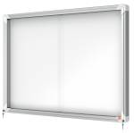 Bacheca per interni fondo in metallo 8 fogli A4 ante scorrevoli - 16501 - 1