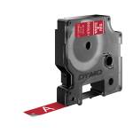 Nastro D1 Durable 12 mm x 3 mt vinile bianco rosso - 1978366,17559 - 1