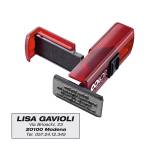 Timbro Pocket Stamp Plus 20,14 x 38 mm 4 righe autoinchiostrante rosso rubino - 12978 - 1