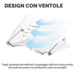 Supporto notebook Clarity 35x27x13,4,20,4 cm - 16666 - 2