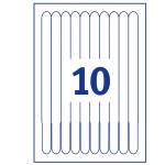 Braccialetti identificativi stampabili 5 fogli 10 etichette per foglio A4 PE bianco - 146 - 3