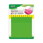 Blocchetto notes adesivo 75 x 75 mm colori traslucidi assortiti Box 72 blocchetti - 28740 - 2