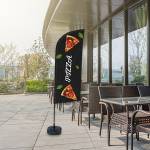 Bandiera a vela PIZZA con base riempibile 89 x 240 cm - 11921 - 4