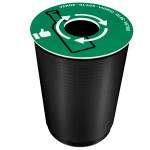 Coperchio raccolta vetro per cestino 133R diametro 38 cm PVC verde - 9994 - 1