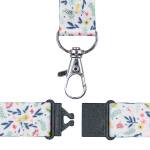 Cordoncino per portabadge in Rpet fantasia floreale 440 x 20 mm - 30496 - 1