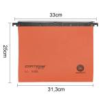 Cartella sospesa Cartesio cassetto interasse 33 cm fondo V 31,3 x 25 cm arancio - 2957 - 1