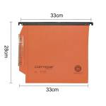 Cartella sospesa Cartesio armadio interasse 33 cm fondo V 33 x 28 cm arancio - 2797 - 1