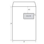 Busta a sacco Self con finestra strip adesivo 23 x 33 cm 100 gr bianco - 3387 - 1