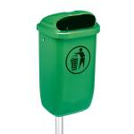 Cestino gettacarte Classic da esterni 40,4 x 34,8 x 74,5 cm 50 lt verde - 11498 - 1