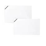 Scatola 100 biglietti 100 buste Lutto bianco 9 x 14 cm - 8459 - 1