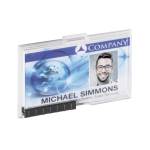 Portabadge PushBox Mono 1 tessera inseribile 5,4 x 8,7 cm - 6966 - 2