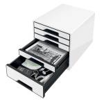 Cassettiera Drawer Cabinet Cube 5,28,7 x 27 x 36,3 cm bianco - 16335 - 1