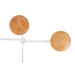 Appendiabiti da muro 6 posti 12 x 28 x 7 cm metallo legno bianco - 1780 - 1