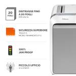 Distruggidocumenti LX 221 a microframmenti bianco - 2982 - 1