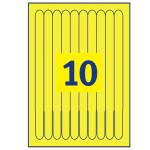 Braccialetti identificativi stampabili 5 fogli 10 etichette per foglio A4 PE giallo - 145 - 3