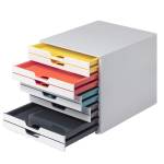 Cassettiera 10 cassetti colorati varicolor bianco ghiaccio 2,5 cm - 1868 - 1